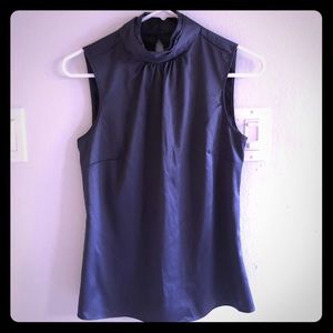 Satin LIMITED sleeveless top - Greyish-purple